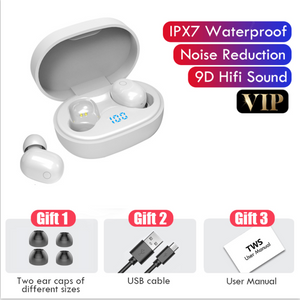 Wireless Bluetooth Headphone With Microphone LED Power Display TWS Bluetooth Earphone 9D Stereo Touch Control Headsets Headphone