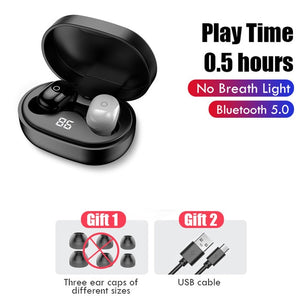 Wireless Bluetooth Headphone With Microphone LED Power Display TWS Bluetooth Earphone 9D Stereo Touch Control Headsets Headphone