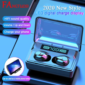 FANGTUOSI 2020 New stereo wireless bluetooth headset sport bluetooth earphone wireless headphones With 2200mAh charging stand