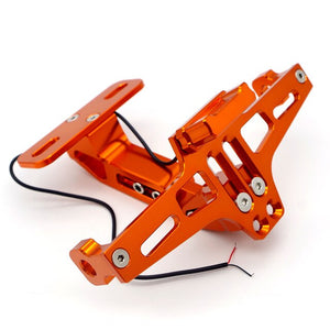 Universal LED Light License Plate Frame Motorcycle Plate License Bracket FOR pulsar ns200 tnt300 xt600 c650gt forza plate holder