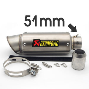 51mm/60mm Akrapovic motorcycle pipe exhaust with DB killer Carbon Fiber Exhaust Pipe FOR pulsar ns200 tnt300 xt600 c650gt forza