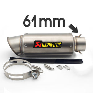 51mm/60mm Akrapovic motorcycle pipe exhaust with DB killer Carbon Fiber Exhaust Pipe FOR pulsar ns200 tnt300 xt600 c650gt forza