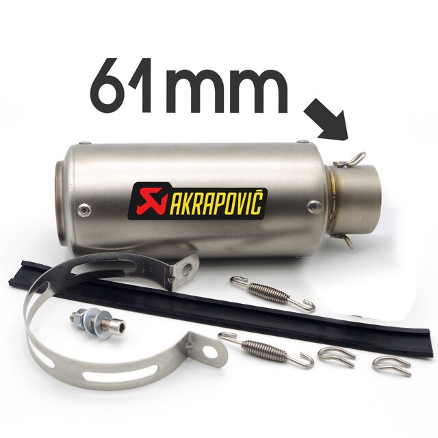 51mm/60mm Akrapovic motorcycle pipe exhaust with DB killer Carbon Fiber Exhaust Pipe FOR pulsar ns200 tnt300 xt600 c650gt forza
