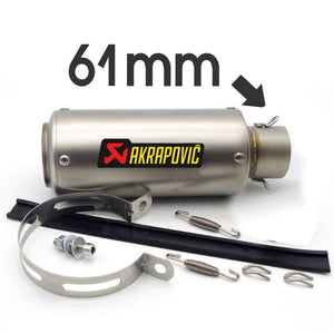51mm/60mm Akrapovic motorcycle pipe exhaust with DB killer Carbon Fiber Exhaust Pipe FOR pulsar ns200 tnt300 xt600 c650gt forza