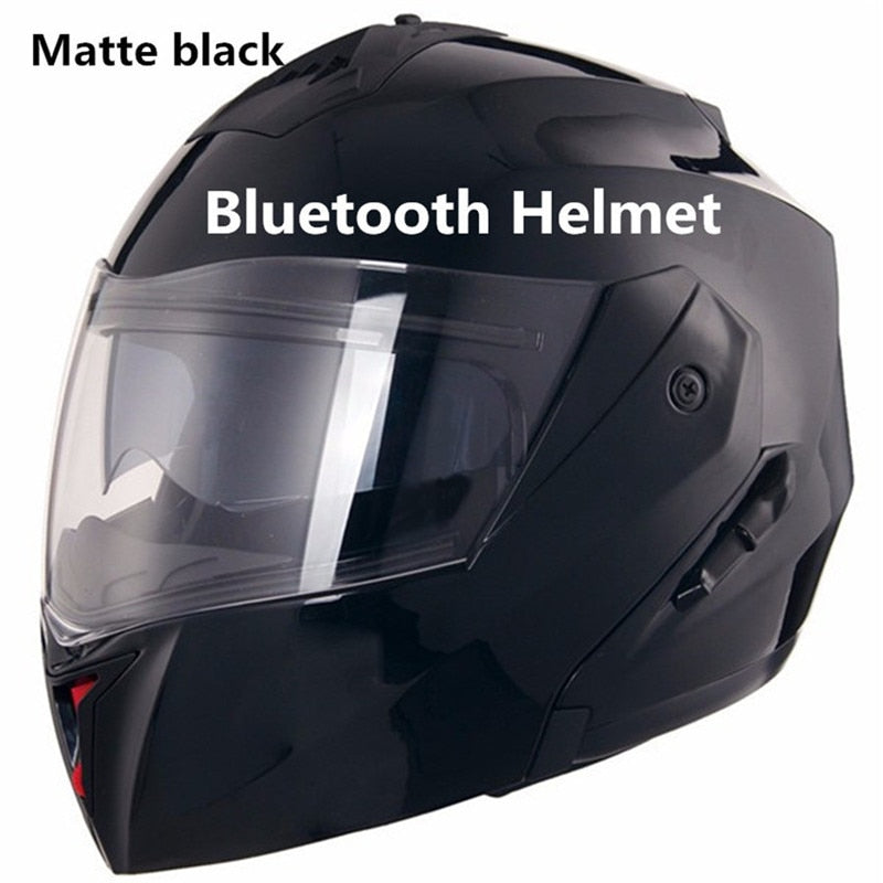 Bluetooth Flip Up Racing helmet Modular Dual lens Motorcycle Helmet full face Safe helmets Casco capacete casque moto S M L XL