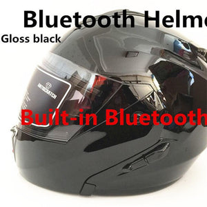 Bluetooth Flip Up Racing helmet Modular Dual lens Motorcycle Helmet full face Safe helmets Casco capacete casque moto S M L XL