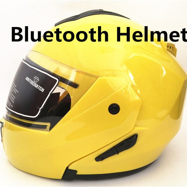 Bluetooth Flip Up Racing helmet Modular Dual lens Motorcycle Helmet full face Safe helmets Casco capacete casque moto S M L XL
