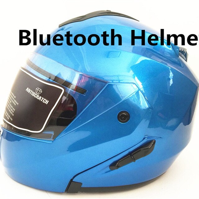 Bluetooth Flip Up Racing helmet Modular Dual lens Motorcycle Helmet full face Safe helmets Casco capacete casque moto S M L XL
