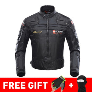 DUHAN Autumn Winter Cold-proof Motorcycle Jacket Moto+Protector Motorcycle Pants Moto Suit Touring Clothing Protective Gear Set