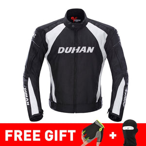 DUHAN Autumn Winter Cold-proof Motorcycle Jacket Moto+Protector Motorcycle Pants Moto Suit Touring Clothing Protective Gear Set